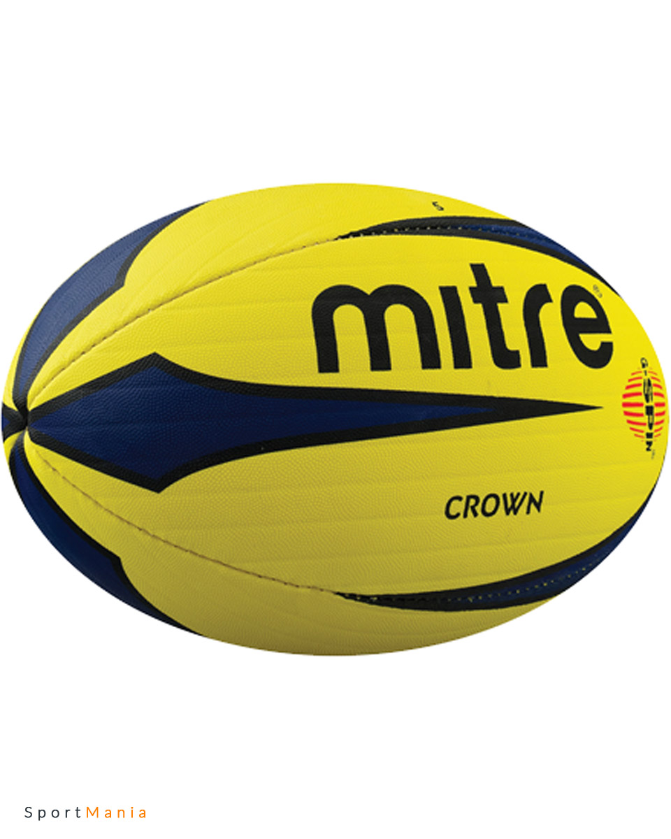 BB2102WYL Мяч регбийный Mitre Crown 4P желтый, синий