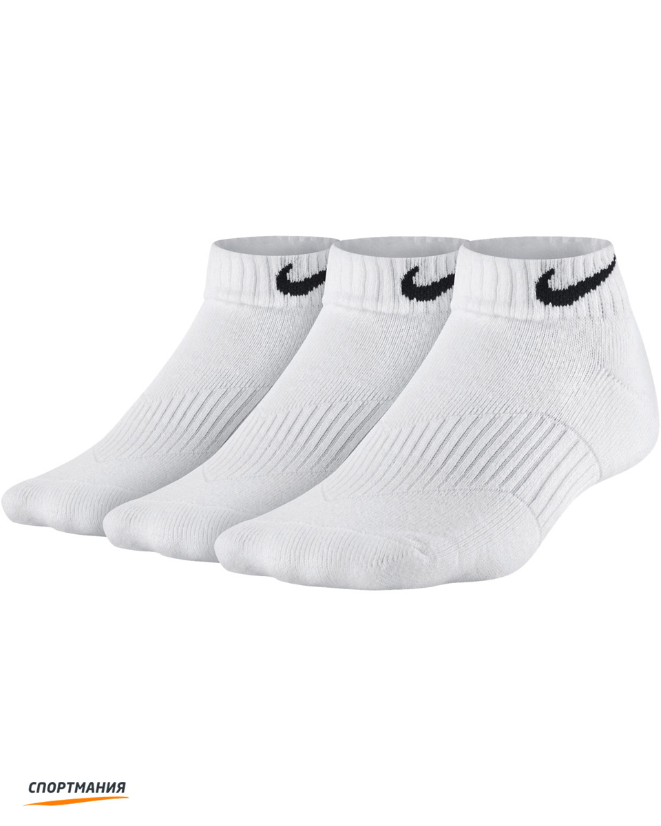 SX4720-101 Детские носки Nike Cotton Cushion Low Cut Moist (3 пары) белый, черный