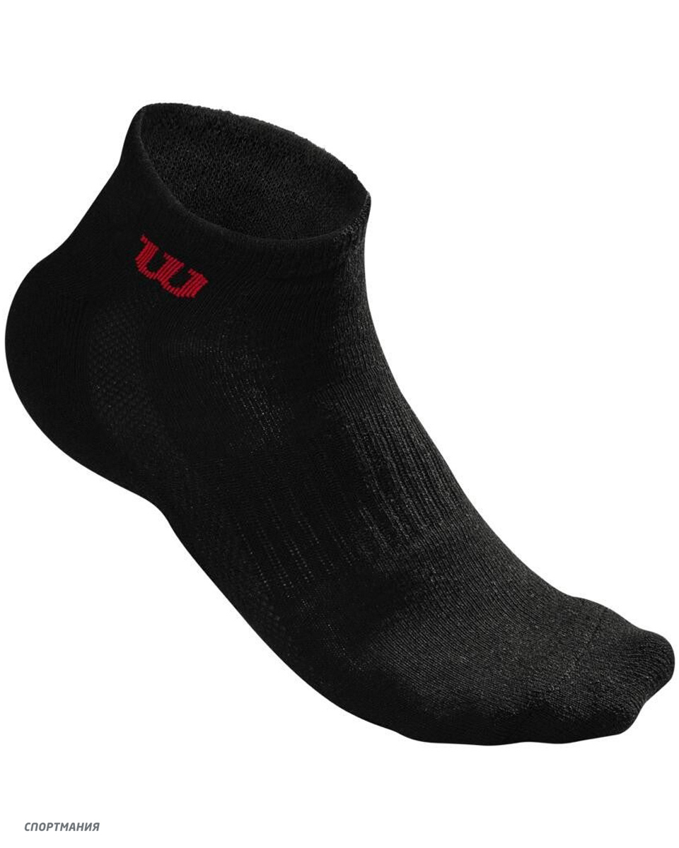 WRA803102 Носки Wilson Quarter Sock черный, красный