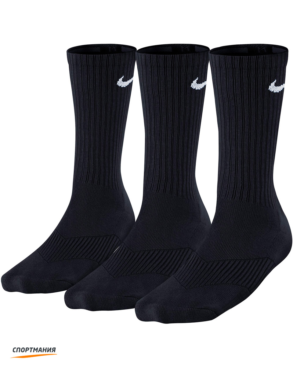 SX4719-001 Детские носки Nike Cotton Cushion Crew Moist (3 пары) черный