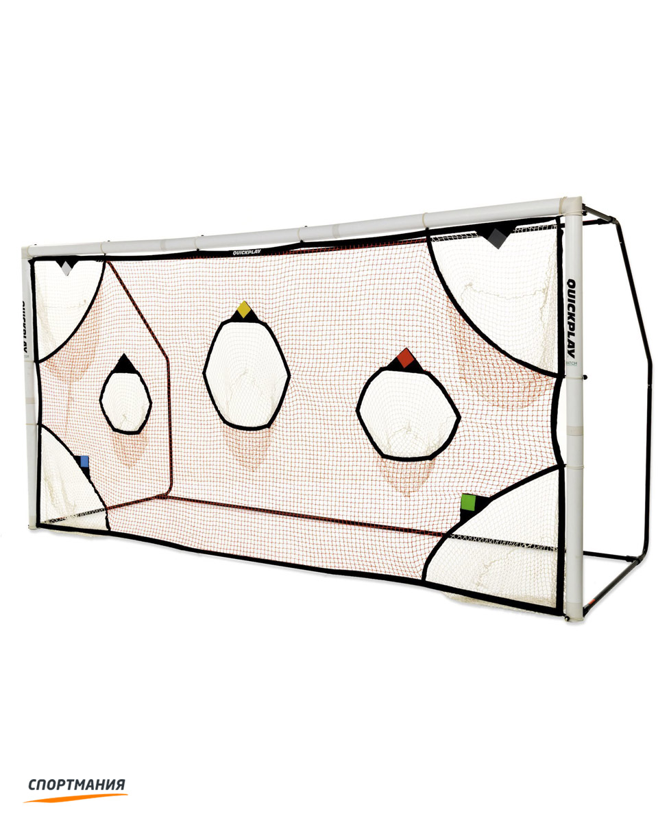 TN12 Футбольная сетка с мишенями Quickplay Target Net (3,7м х 1,8м) красный, белый