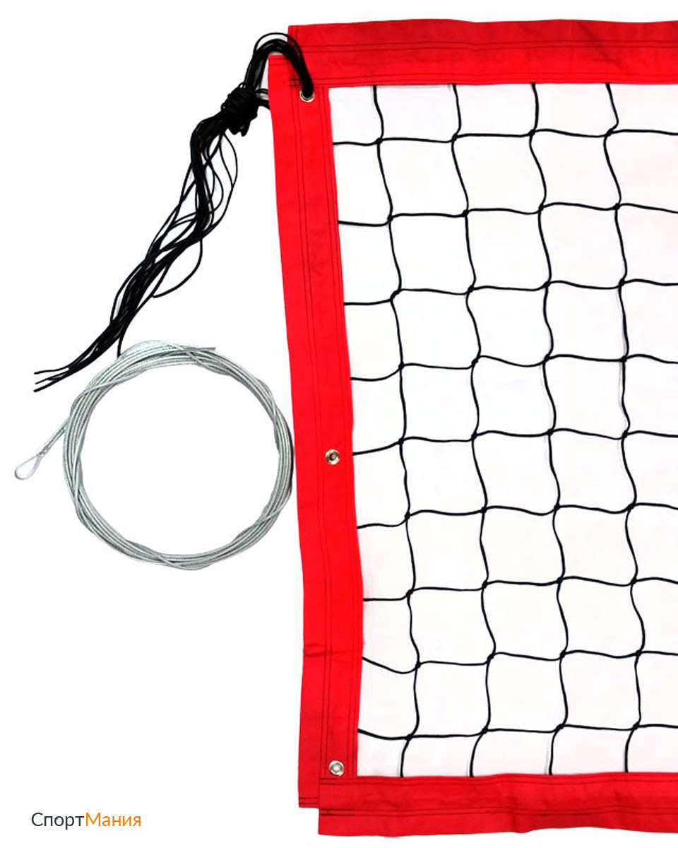 FS№15 Сетка трен, для пляжного волейбола Made In Russia FS 15 черный, красный