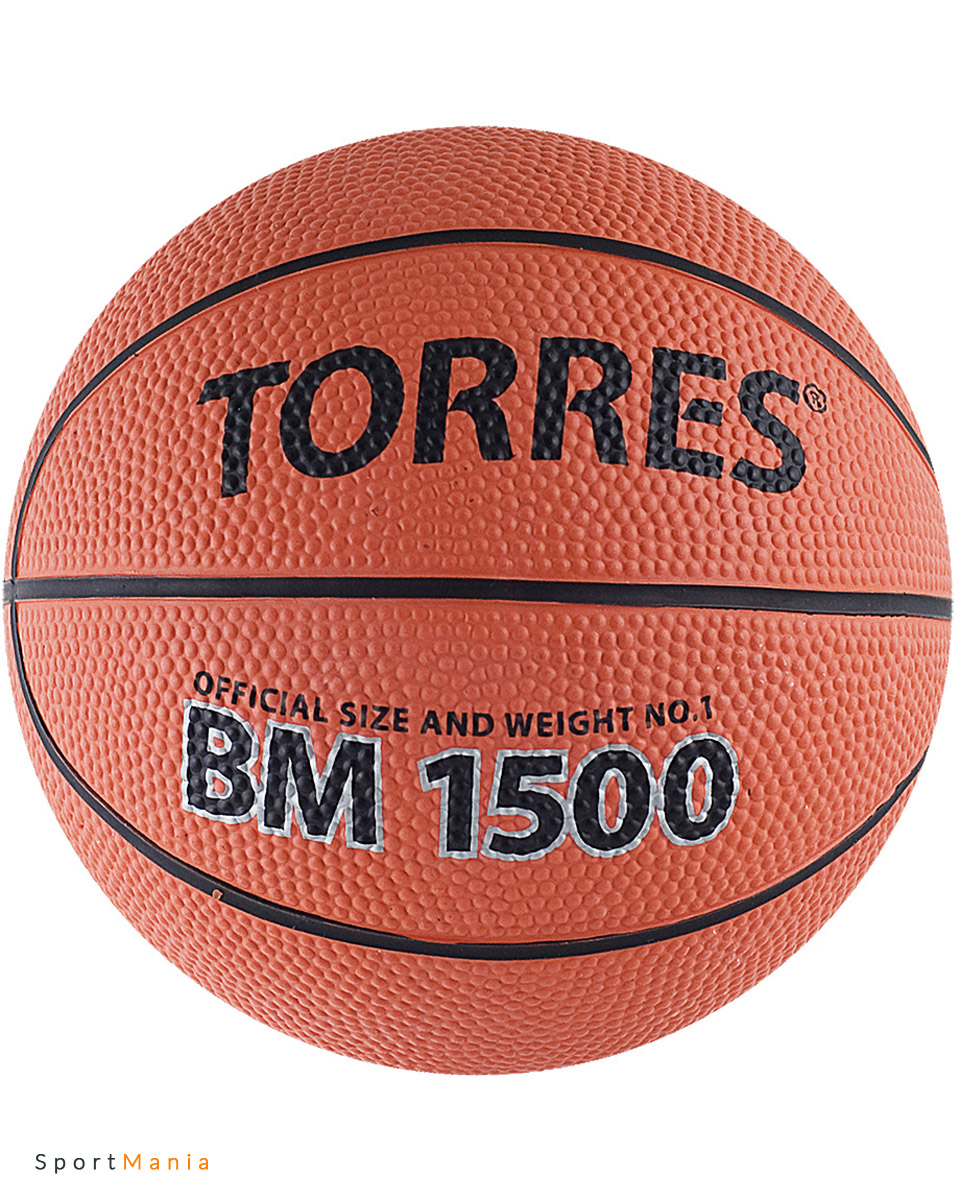 B00101 Сувенирный баскетбольный мяч Torres BM1500 коричневый, черный