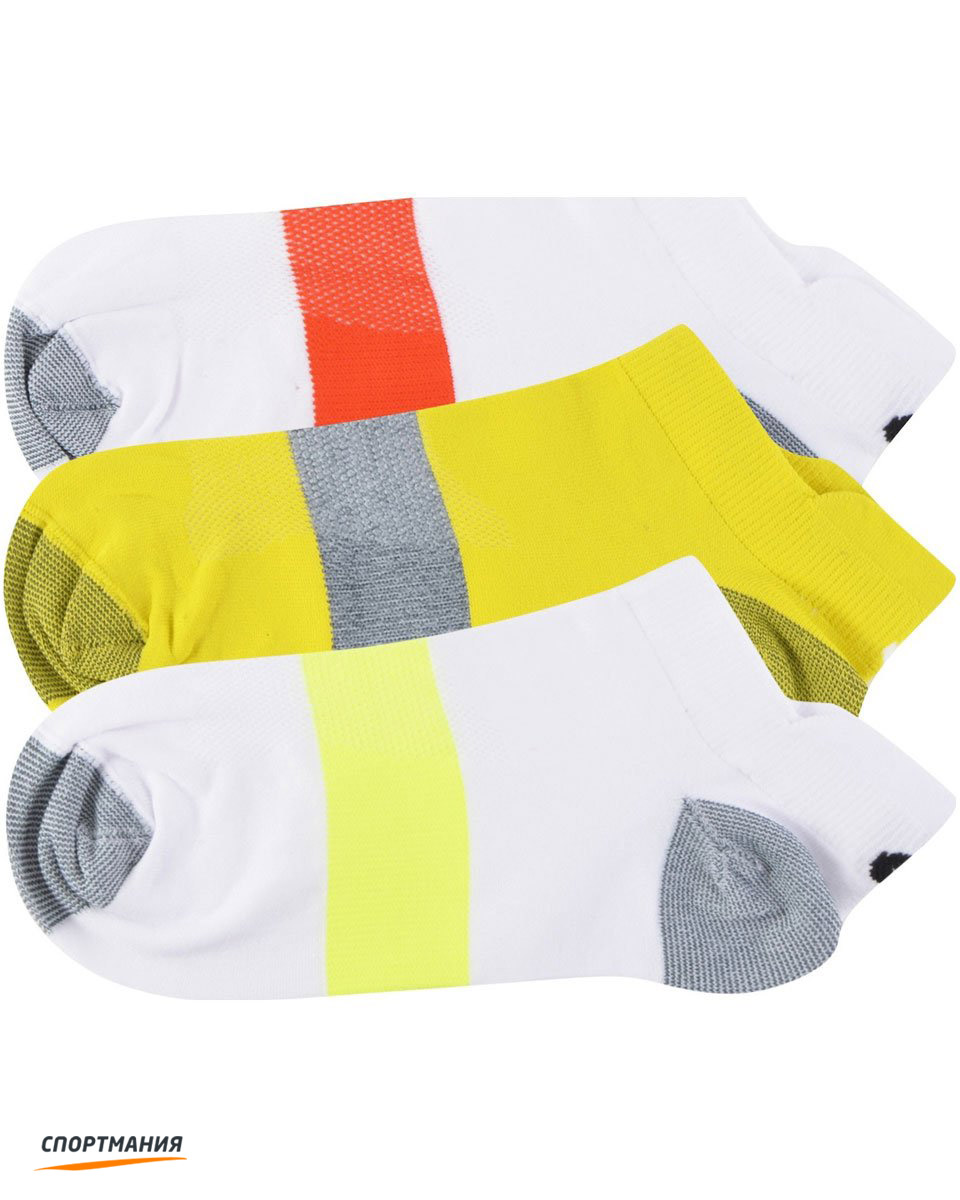 3033A586-757 Низкие носки Asics Lyte Sock (3 пары) белый, желтый