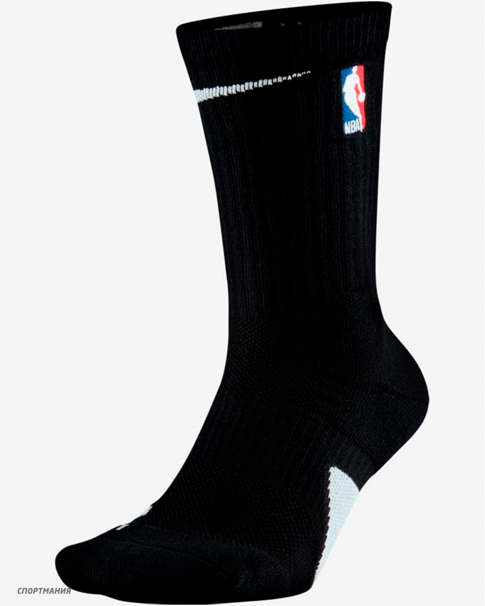SX7587-010 Носки высокие для баскетбола Nike Elite Crew NBA черный, белый