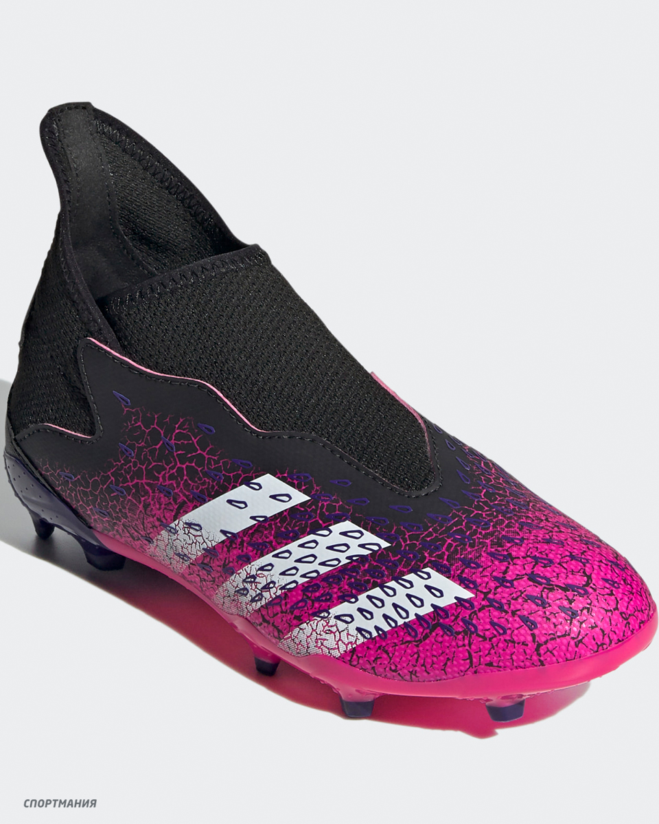 FW7529 Бутсы Adidas Predator Freak .3 LL FG черный, розовый, темно-синий,  белый дети цвет черный, розовый, темно-синий, белый