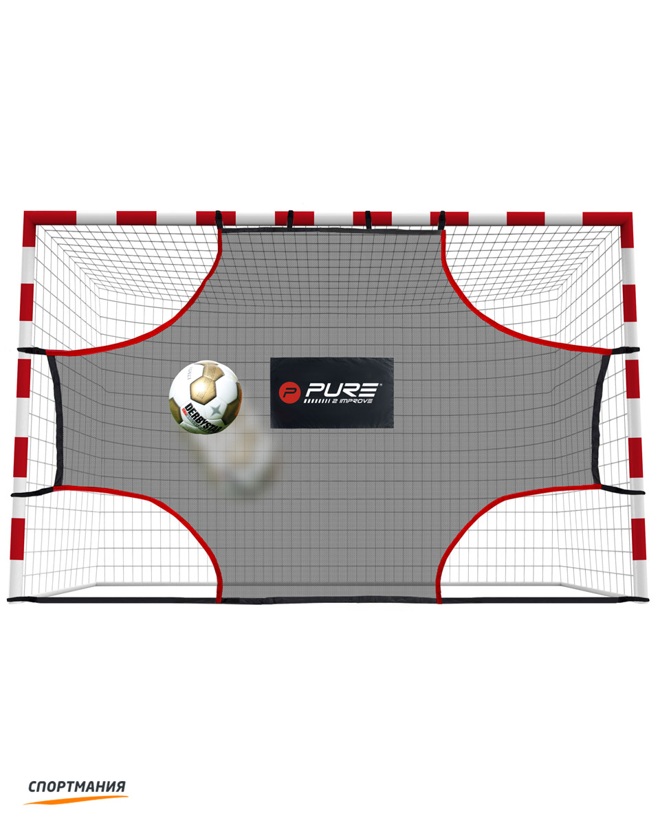 P2I150080 Тренировочная мини-футбольная сетка Pure2Improve серый, красный, черный