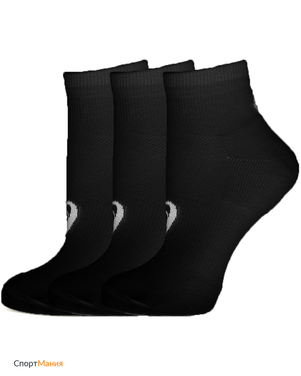 128065-0900 Беговые носки Asics Quater sock (3 пары) черный