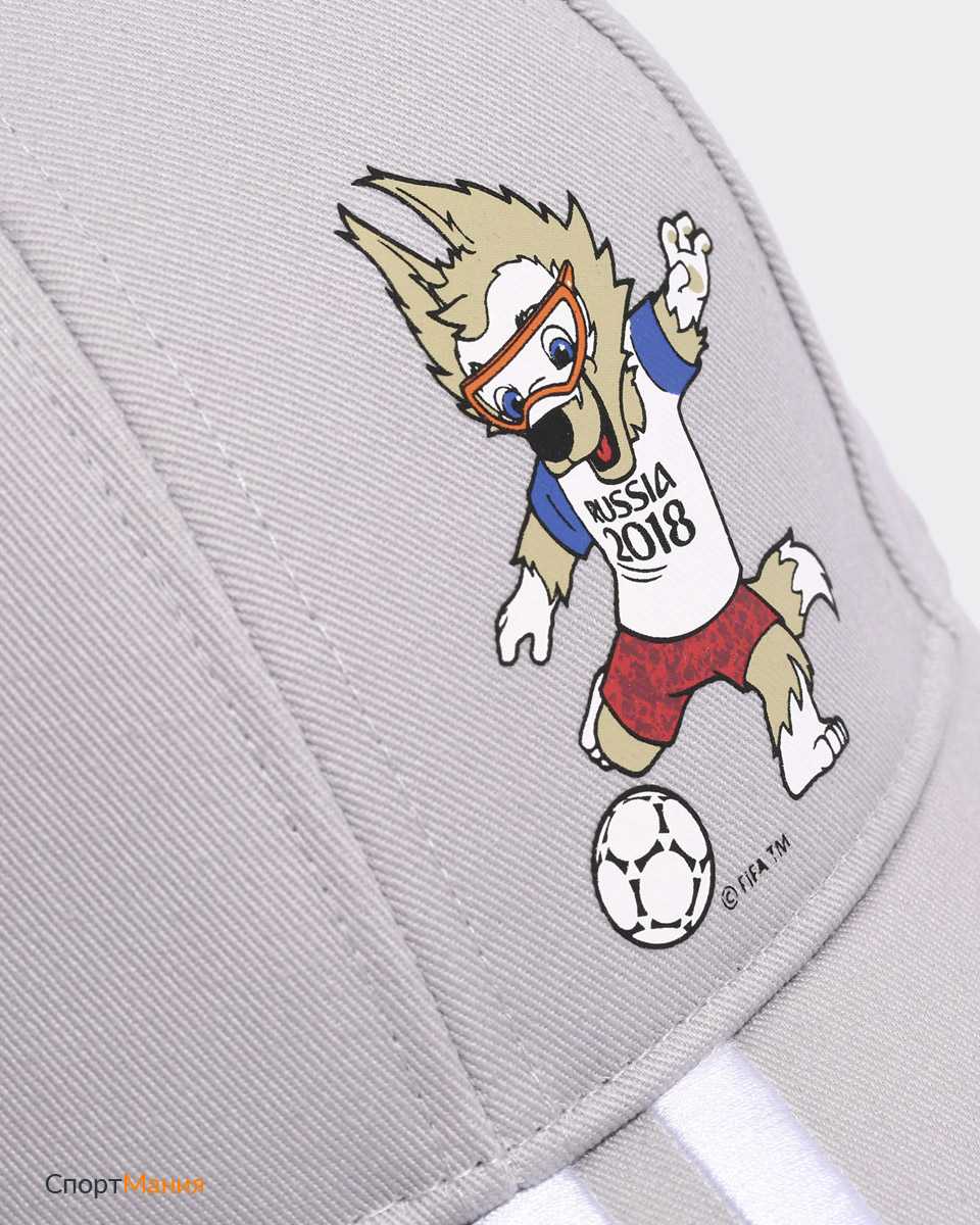 CY8470 Бейсболка Adidas FIFA World Cup Mascot серый, белый