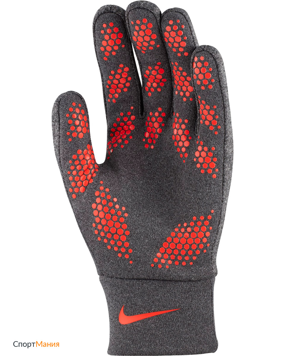 GS0321-011 Перчатки игрока Nike Hyperwarm серый, коричневый, оранжевый