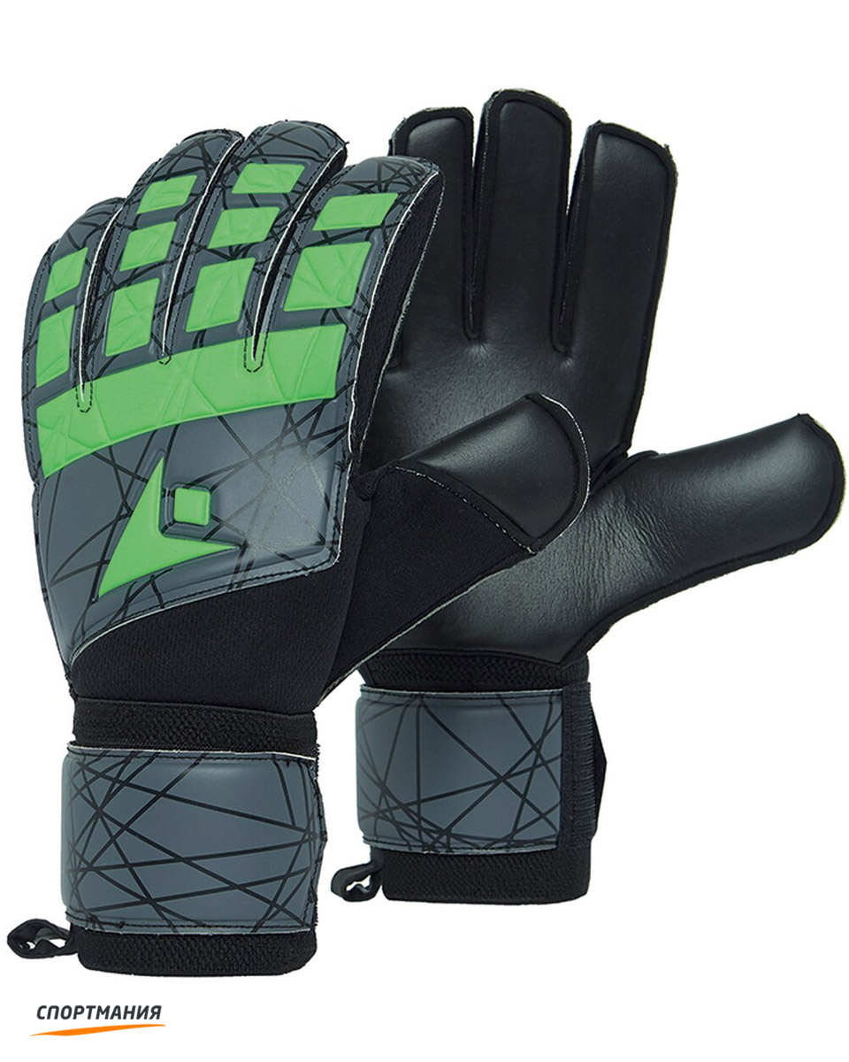 50351628 Вратарские перчатки Macron Hawk XH серый, зеленый, черный