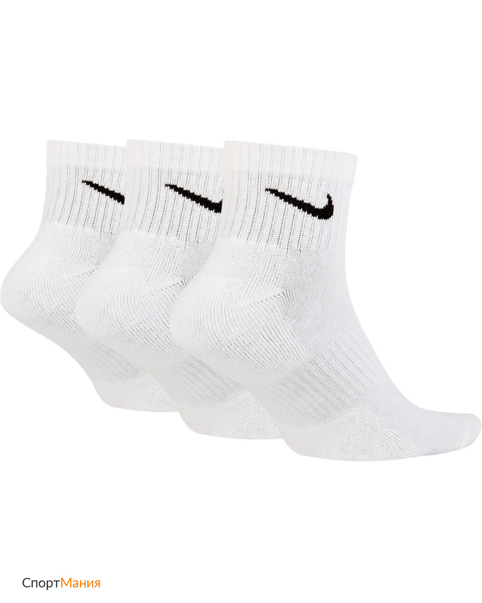 SX7667-100 Комплект носков Nike Everyday Cushion Ankle 3P белый, черный