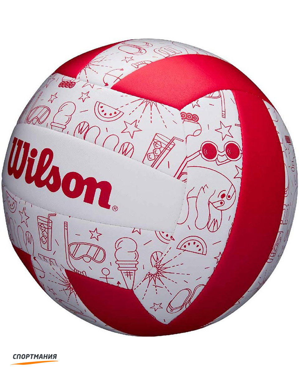 WTH10320XB Мяч волейбольный Wilson Seasonal белый, красный