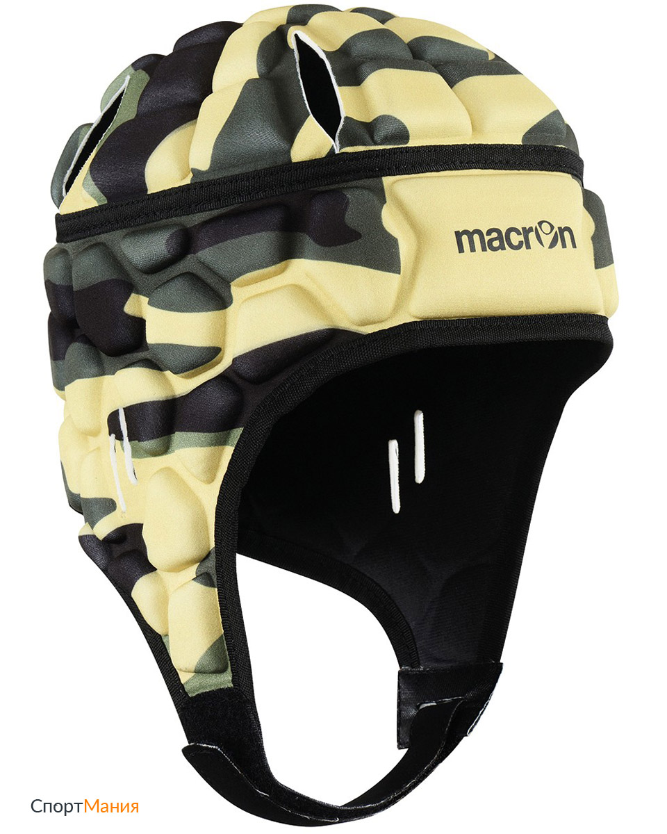 691233 Шлем регбийный Macron Helmet XE хаки, черный