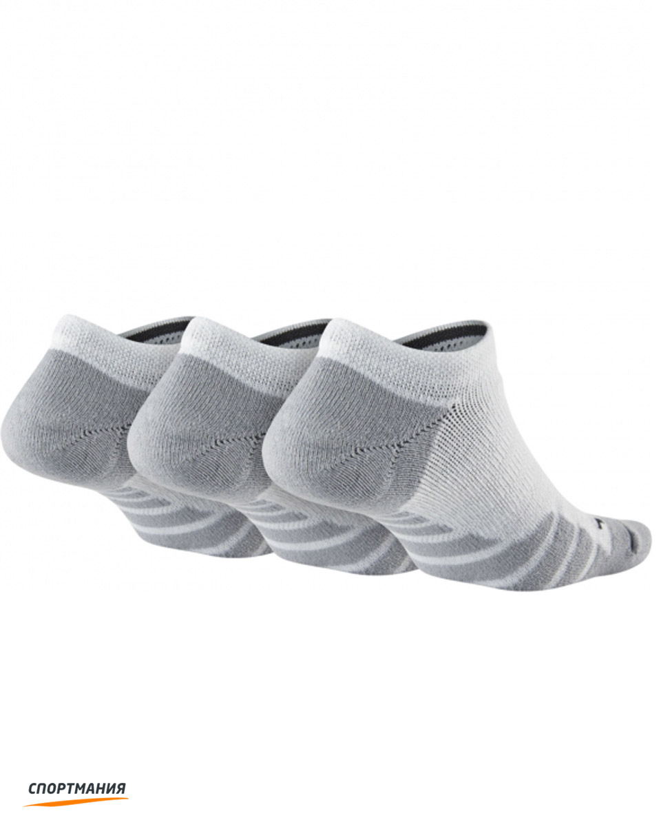 SX5571-100 Женские носки Nike Dry Cushion No Show Training Sock (3 пары) белый, серый