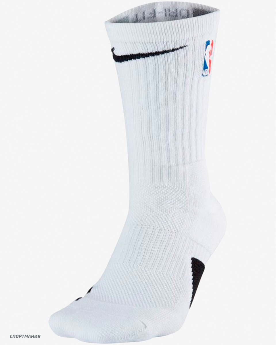 SX7587-100 Носки высокие для баскетбола Nike Elite Crew NBA белый, черный