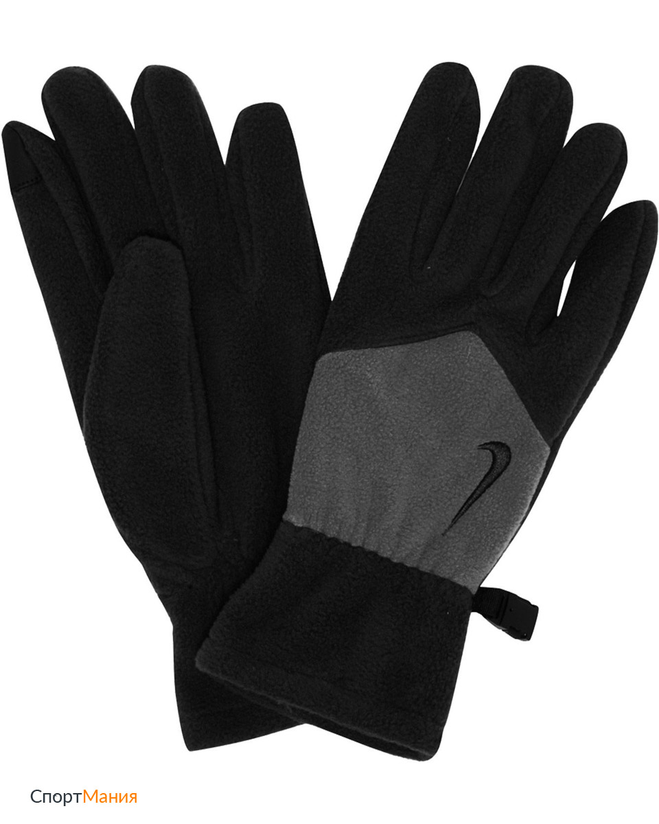 N.WG.C-035 Перчатки Nike Sport Fleece Tech Gloves черный, серый