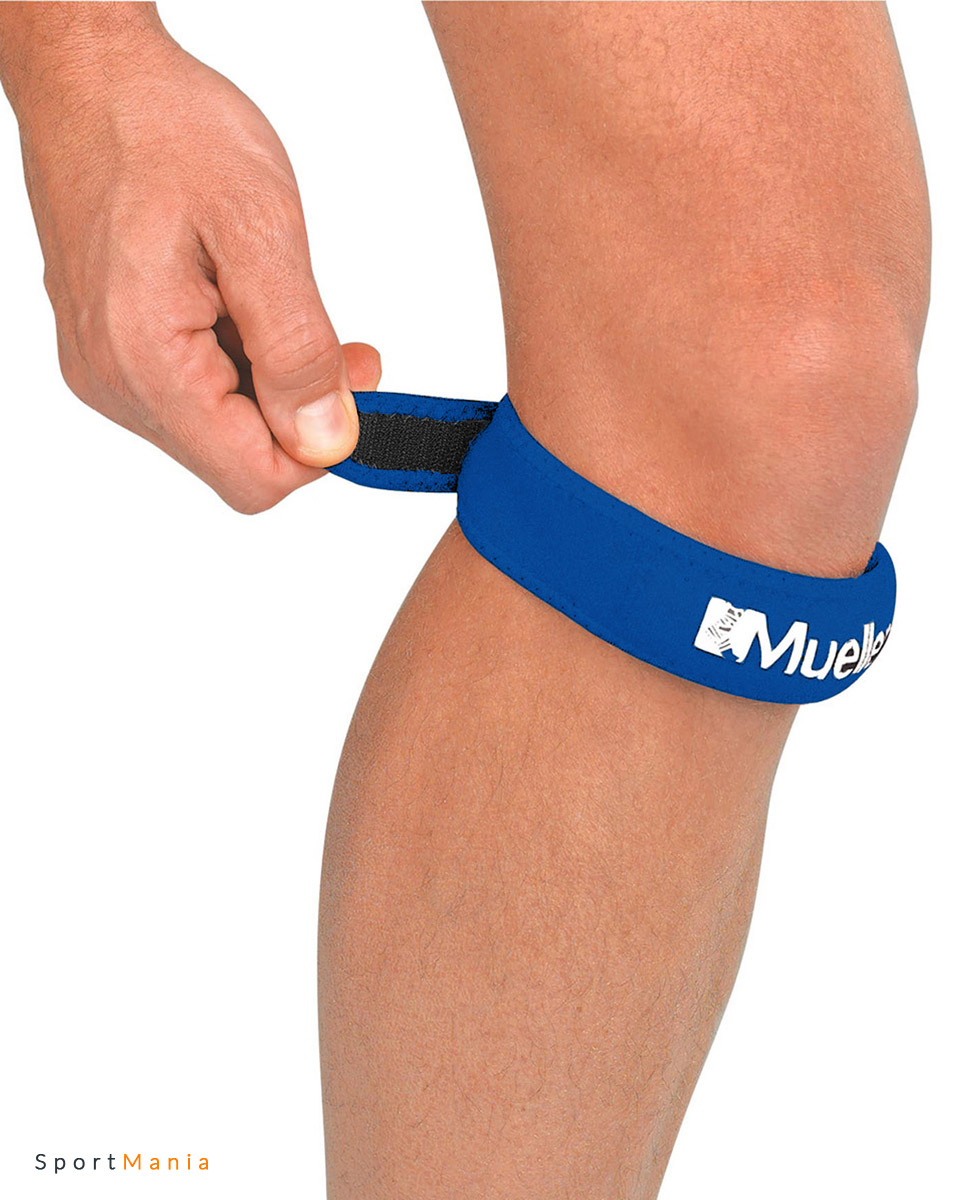 995 Ремень фиксирующий Mueller Jumper's Knee Strap синий
