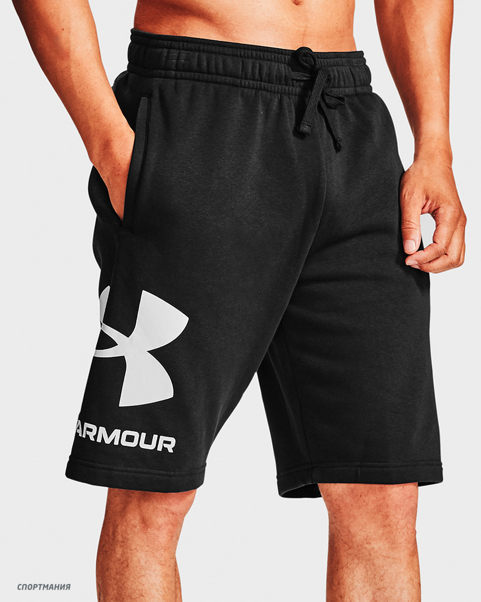 1357118-011 Шорты Under Armour Rival Fleece Big Logo Shorts серый, черный