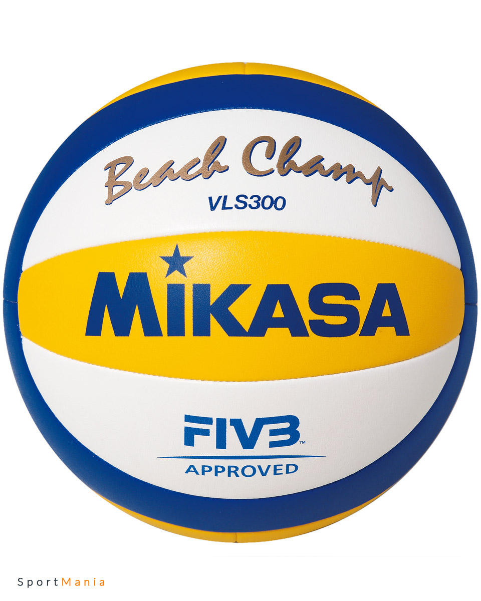 VLS300 Мяч для пляжного волейбола Mikasa VLS300 белый, темно-синий, желтый