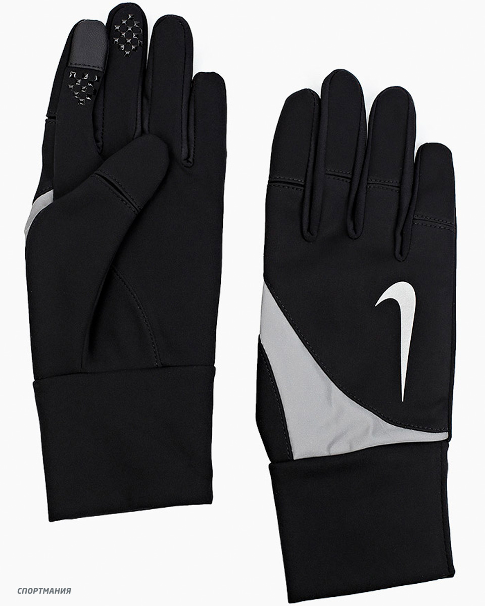 N.RG.93.001 Перчатки для бега Nike Shield Run Gloves черный, белый