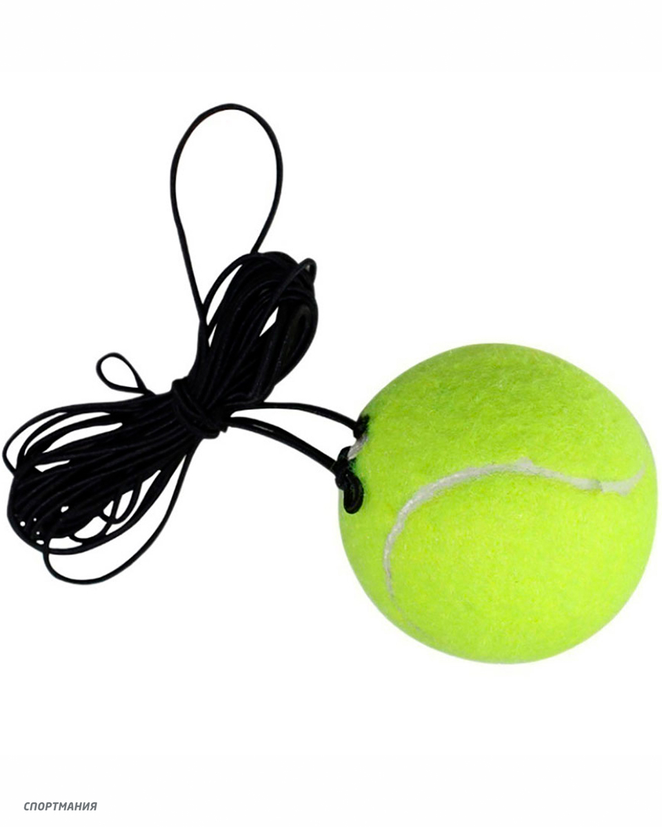 E33509 Мяч теннисный на эластичном шнуре Sportex салатовый, черный