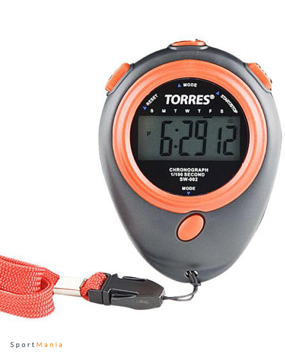 SW-002 Секундомер Torres Stopwatch серый, оранжевый