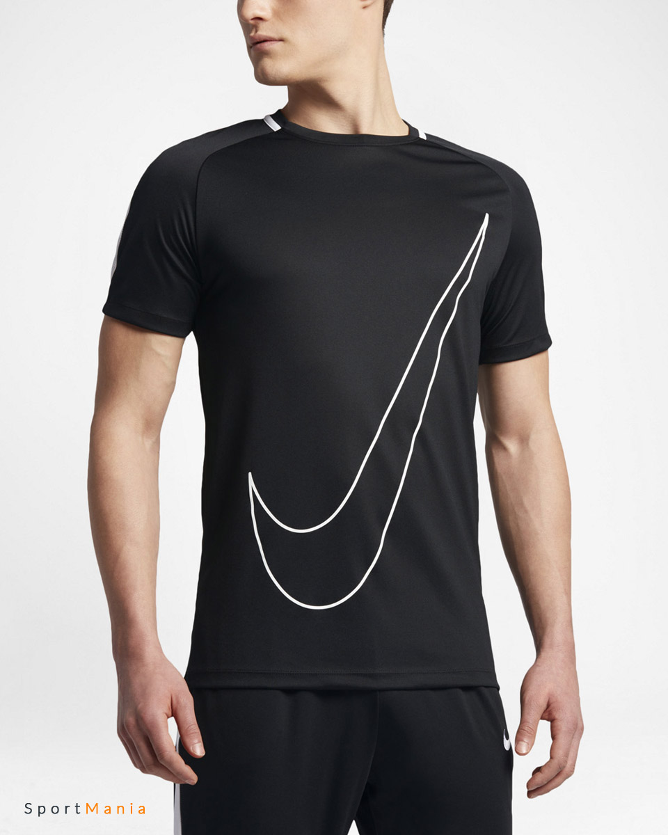832985-010 Футболка тренировочная Nike Dry Academy GX черный, белый мужчины цвет черный, белый