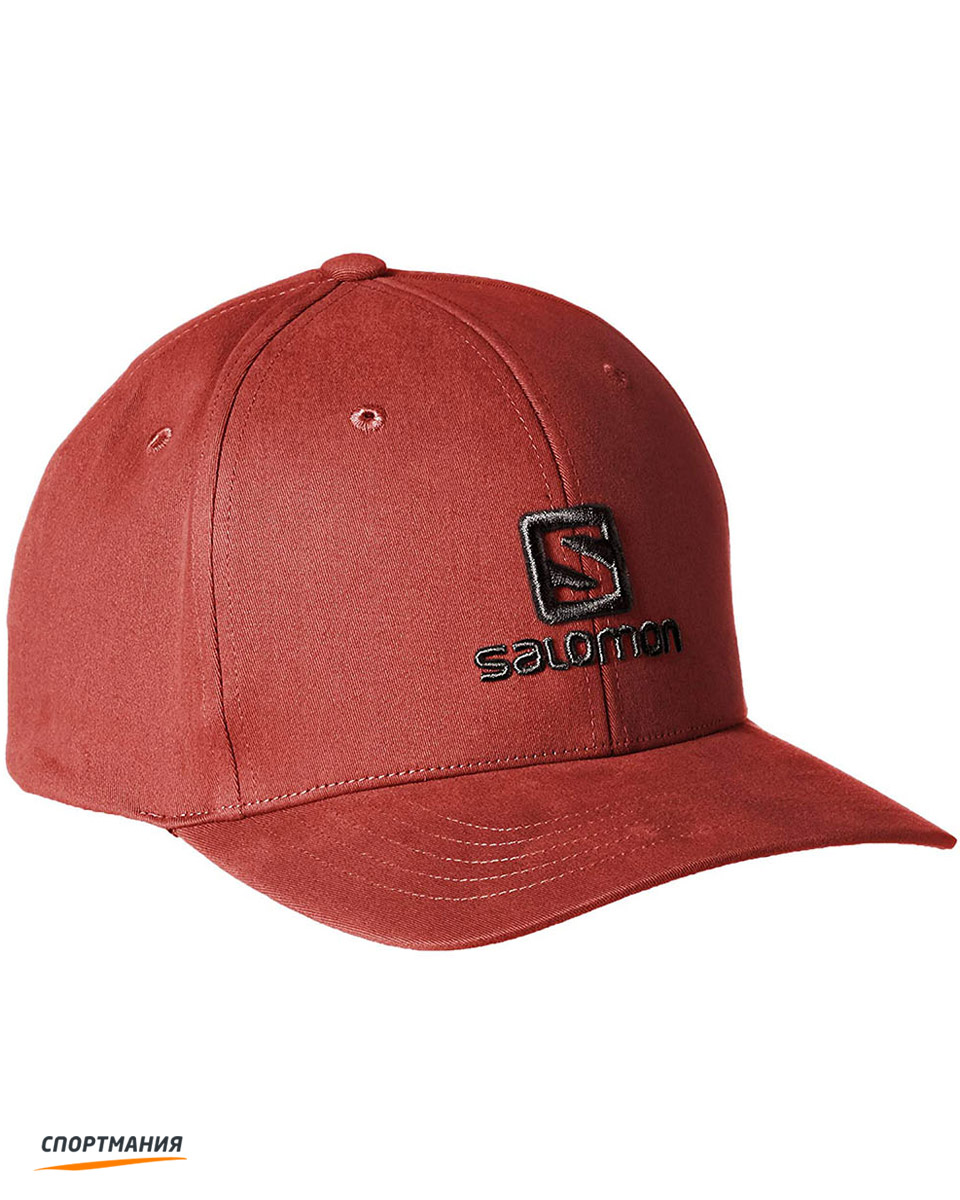 L39328400 Бейcболка Salomon Logo Cap красный, черный
