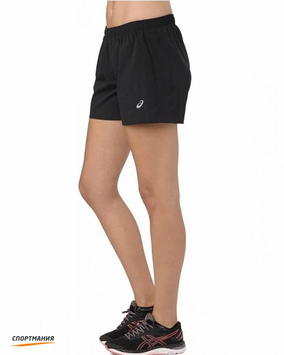 2012A030-001 Женские беговые шорты Asics Silver 4" черный