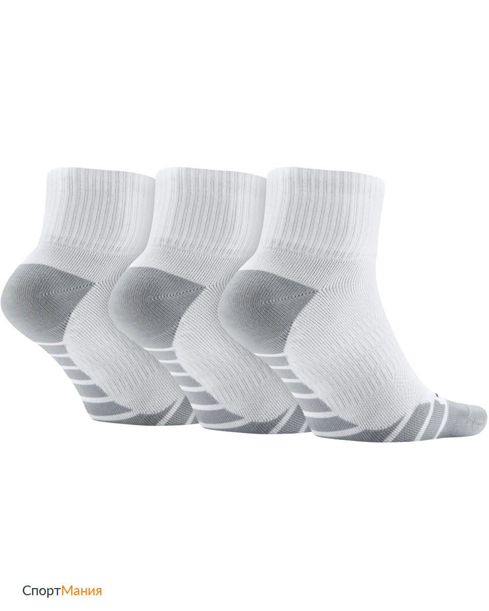 SX6941-100 Комплект носков Nike Dry Light Quarter T (3 пары) белый, серый