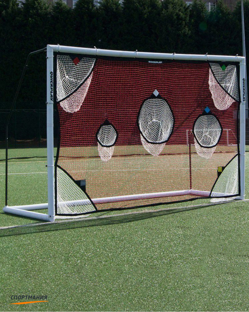 TN3X2 Футбольная сетка с мишенями Quickplay Target Net (3х2м) красный, белый, черный