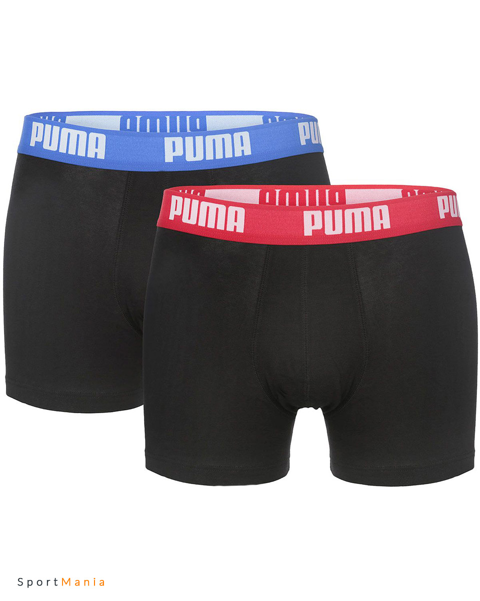 88886911 Трусы Puma Basic Boxer черный, красный, синий