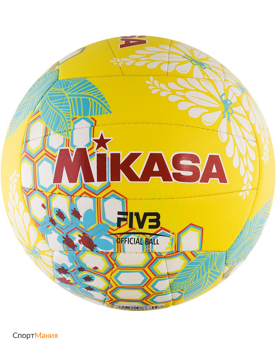 VXS-HS3 Мяч для пляжного волейбола Mikasa VXS желтый, красный, зеленый, белый