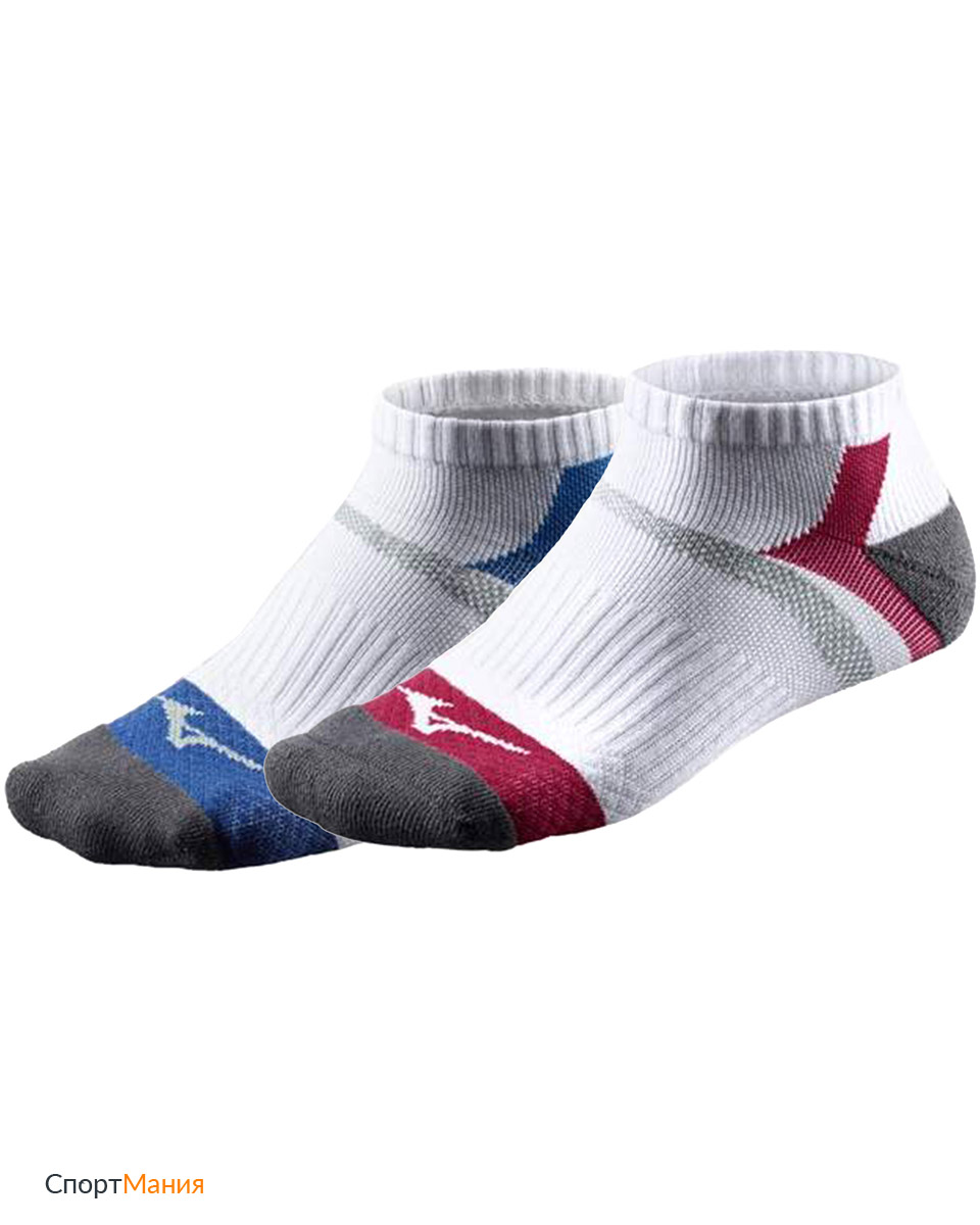 J2GX6A201-35 Беговые носки Mizuno Drylite Race Low белый, красный, синий