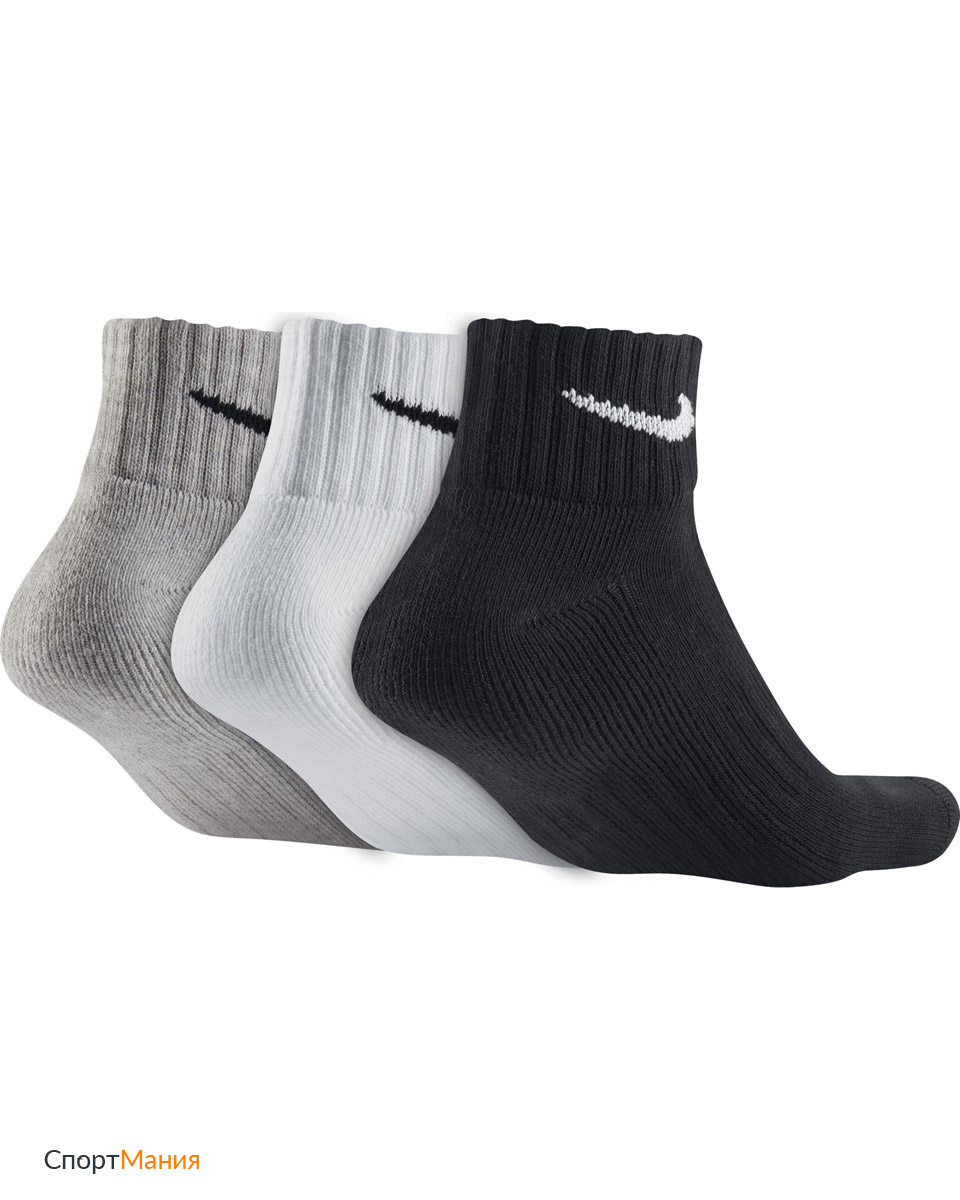 SX4926-901 Носки Nike V Cush Ankle (3 пары) черный, белый, серый