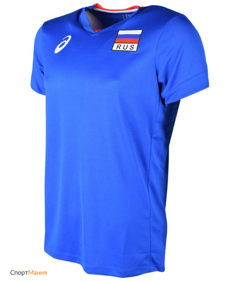 156869-43RU Волейбольная футболка Asics Man Russia синий