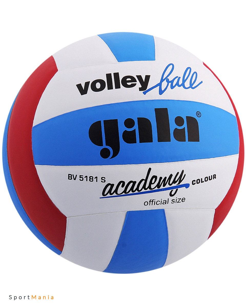 BV5181S Волейбольный мяч Gala Academy белый, синий, красный