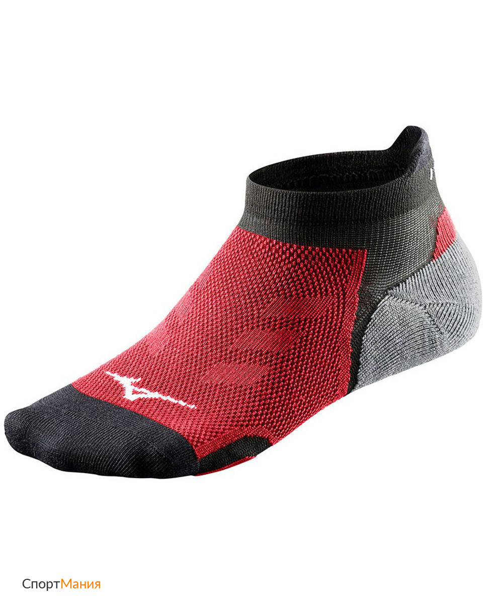 J2GX6A251-98 Беговые носки Mizuno Drylite Race Mid красный, черный