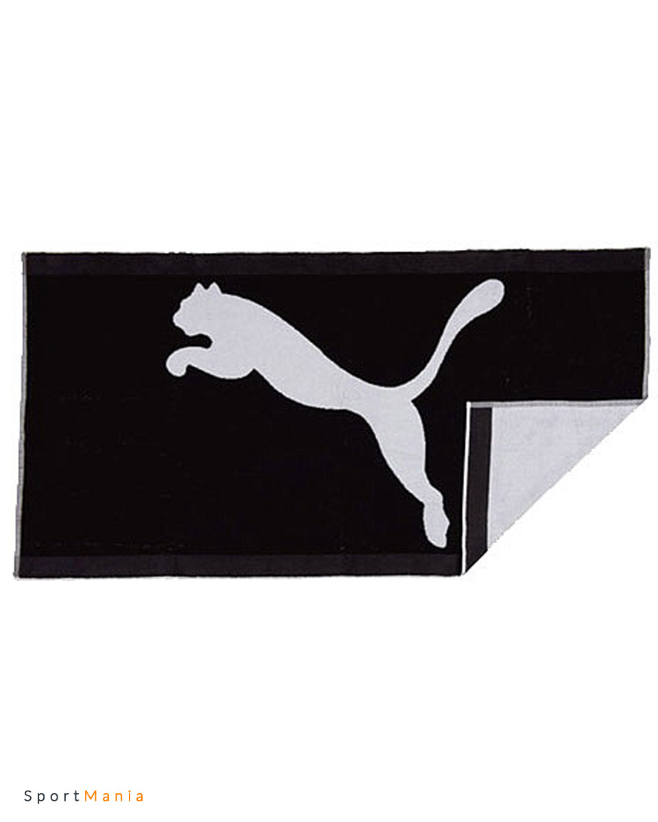 65311103 Полотенце Puma Foundation Towel черный, белый