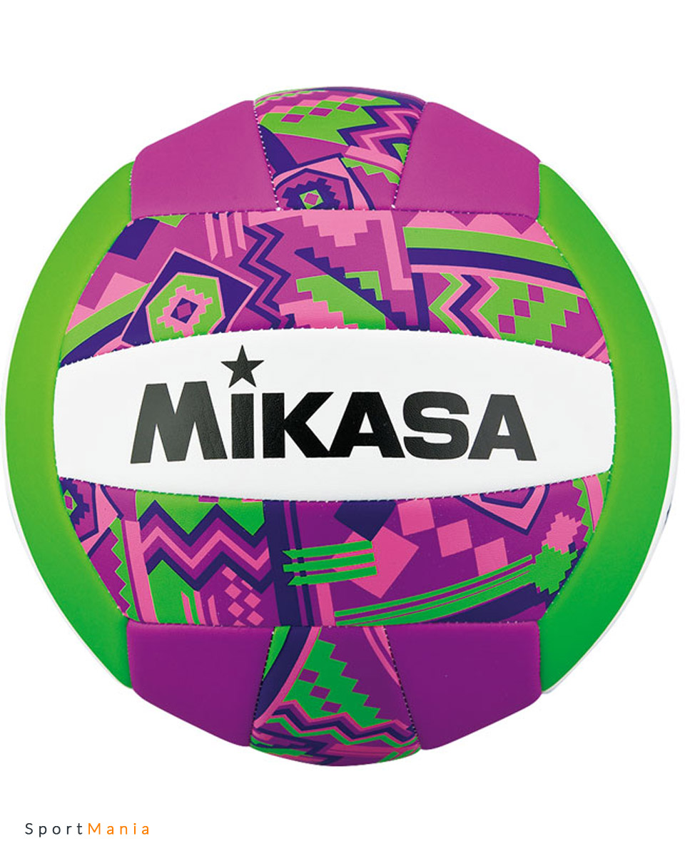 GGVB-SF Мяч для пляжного волейбола Mikasa GGVB-SF фиолетовый, зеленый, белый