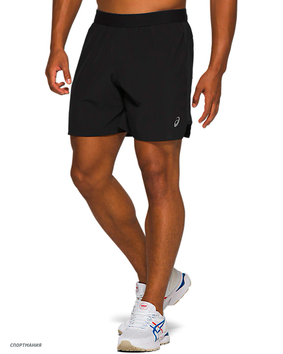 2011A768-001 Мужские спортивные шорты Asics Road 7IN Short черный