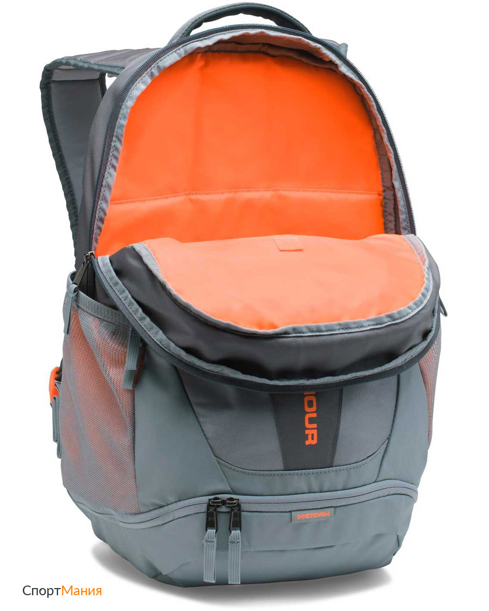 1294720-076 Рюкзак Under Armour Hustle 3.0 серый, оранжевый