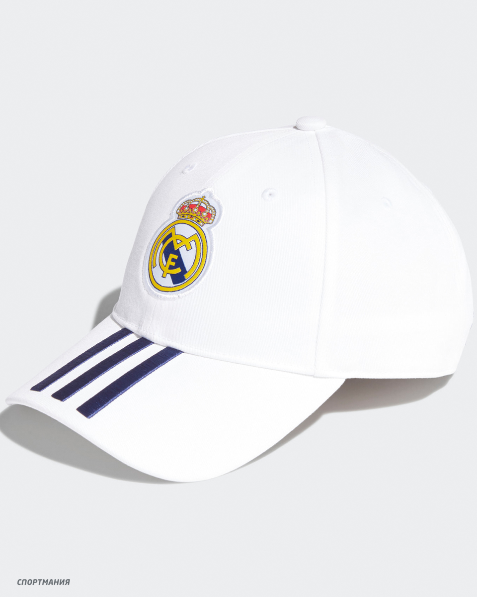 GU0066 Бейсболка Adidas ФК Реал Мадрид белый, темно-синий, желтый, красный