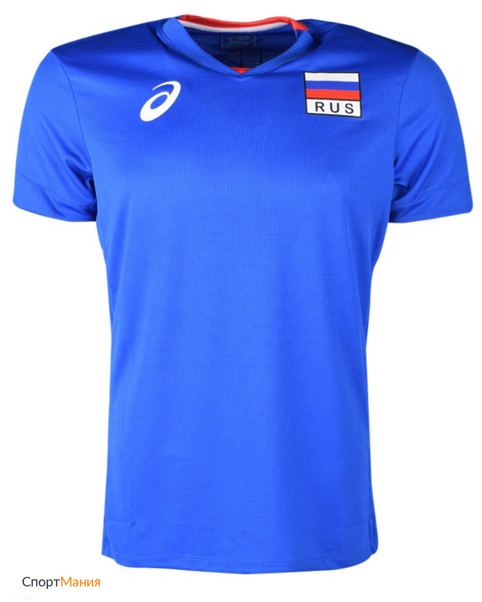 156869-43RU Волейбольная футболка Asics Man Russia синий