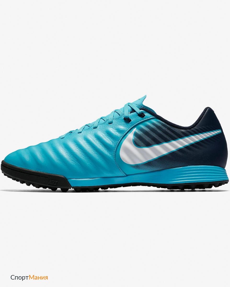 897766-414 Шиповки Nike Tiempox Ligera IV TF голубой, черный, белый мужчины  цвет голубой, черный, белый