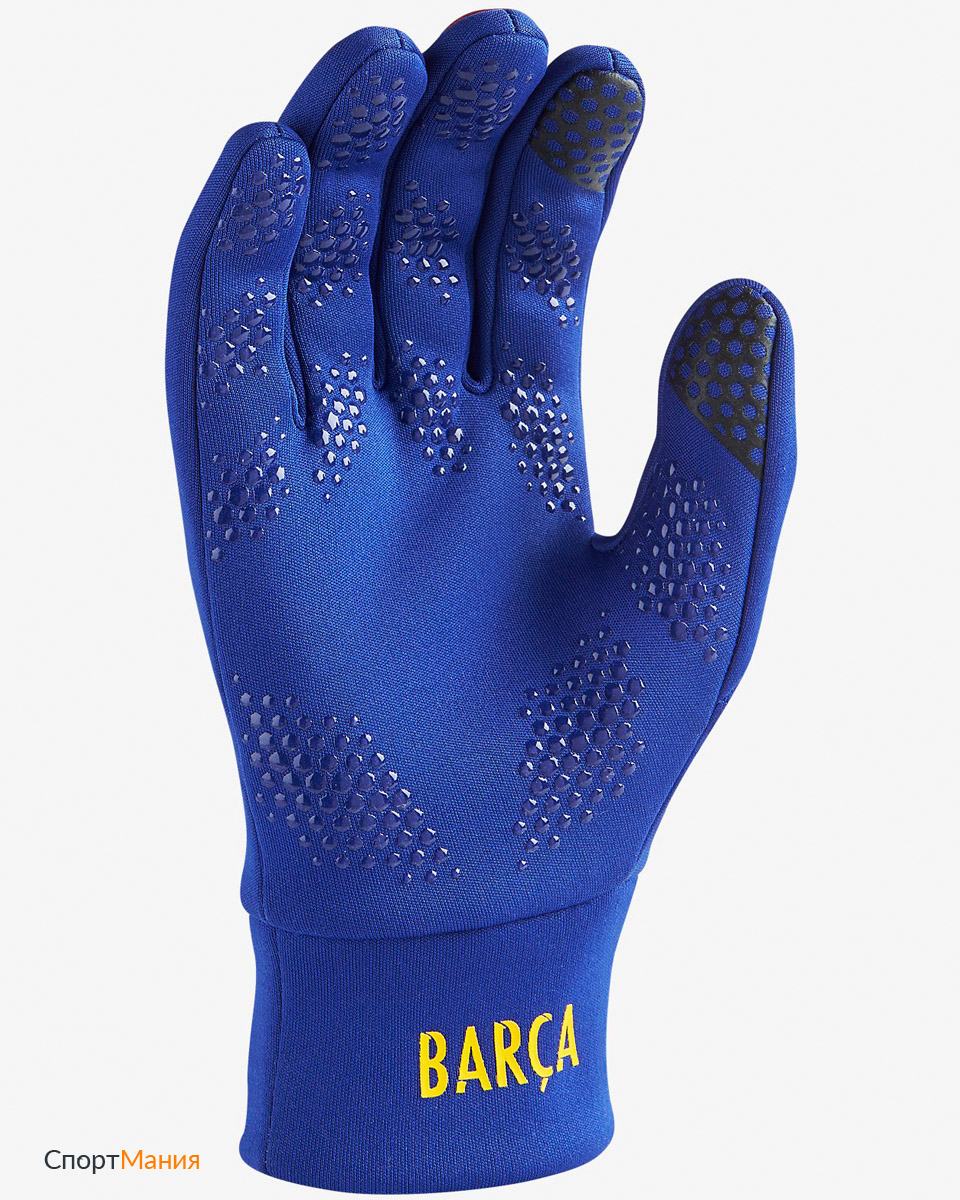 GS0354-485 Перчатки тренировочные Nike Barcelona FC Stadium синий, красный, желтый