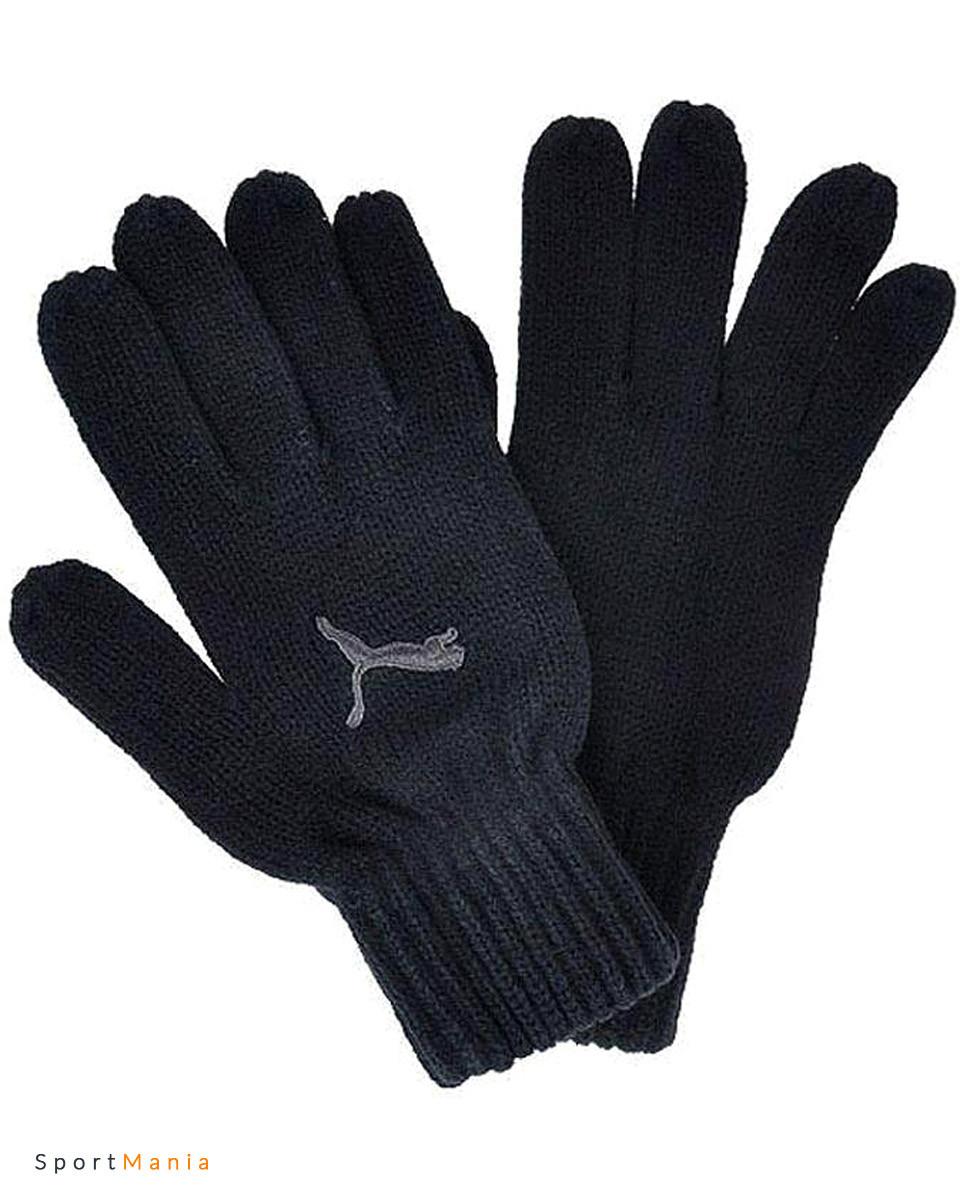 4086201 Перчатки Puma Fundamentals Knit Gloves черный