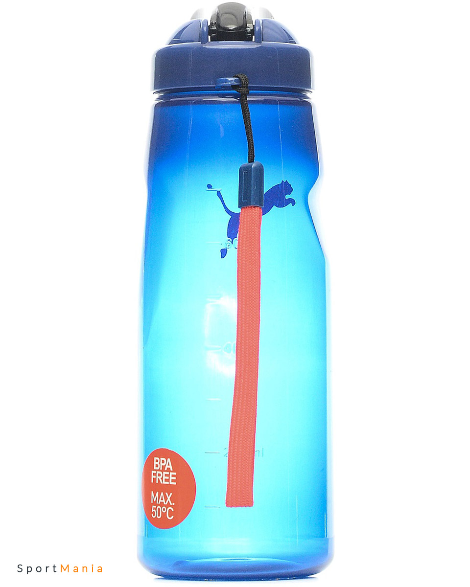 05284110 Бутылка для воды Puma Lifestyle Water Bottle голубой, темно-синий, оранжевый