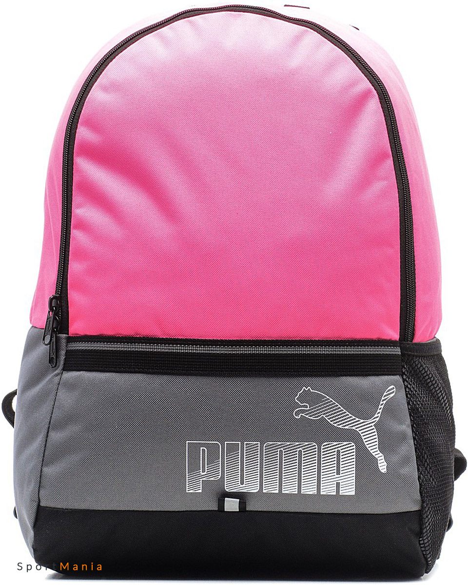 07441303 Рюкзак Puma Phase II розовый, серый, черный